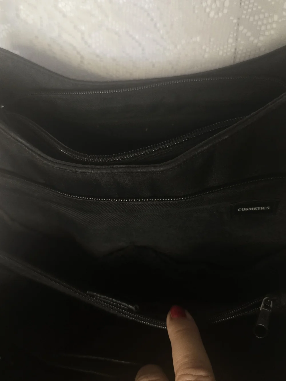 The Filer New York Black Nylon Multi-Pocket Organizer Crossbody Bag